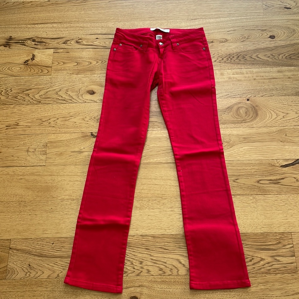 Wet Seal Red Jeans- size 3